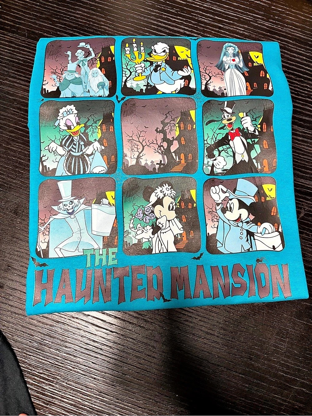 Disney Haunted Mansion Graphic Tee in Blue & Black.  New